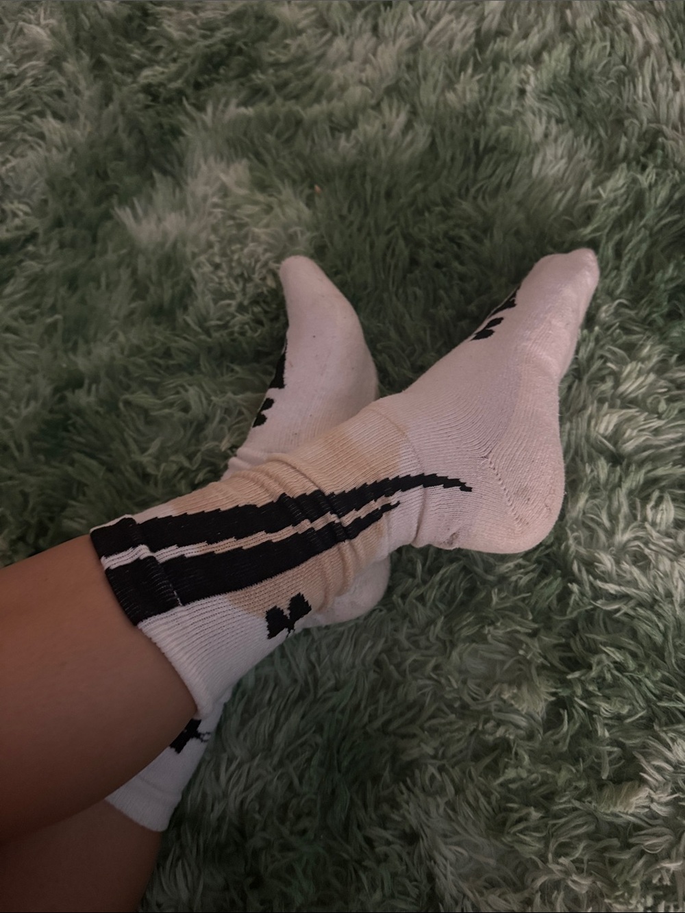 Under Armour White Athletic Crew Socks